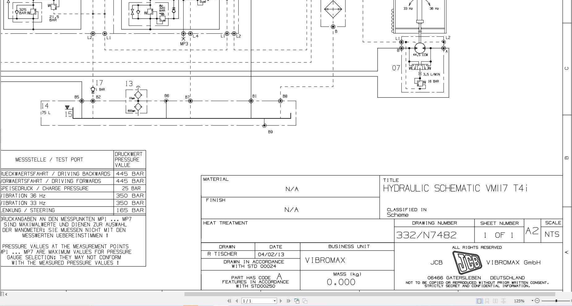 JCB Roller VM117 T4i PUN 2015 2019 Electrical and Hydraulic Diagram (2)