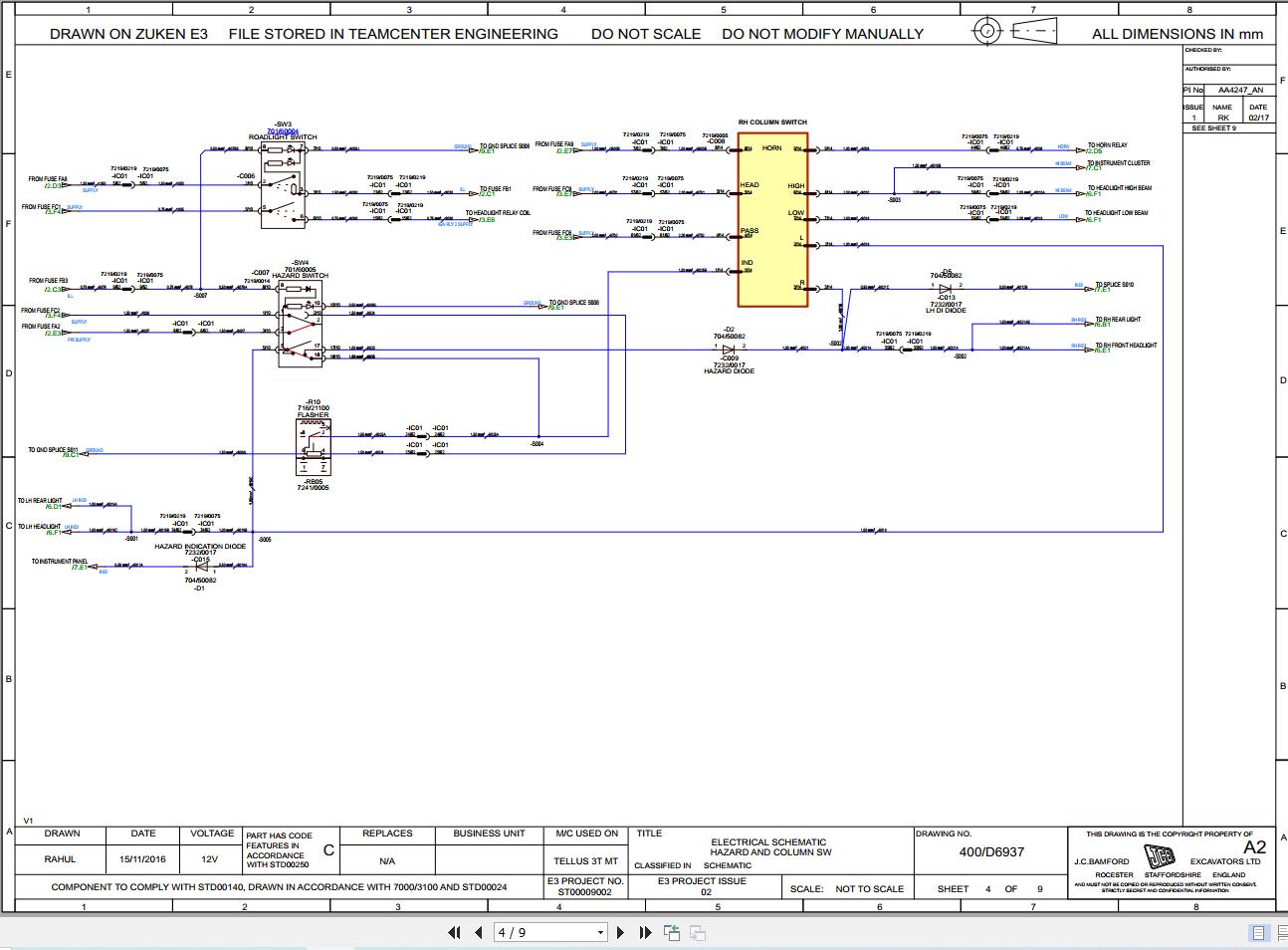 JCB Site Dumper 2TFT T3 SLB 2017 Electrical Diagram (2)