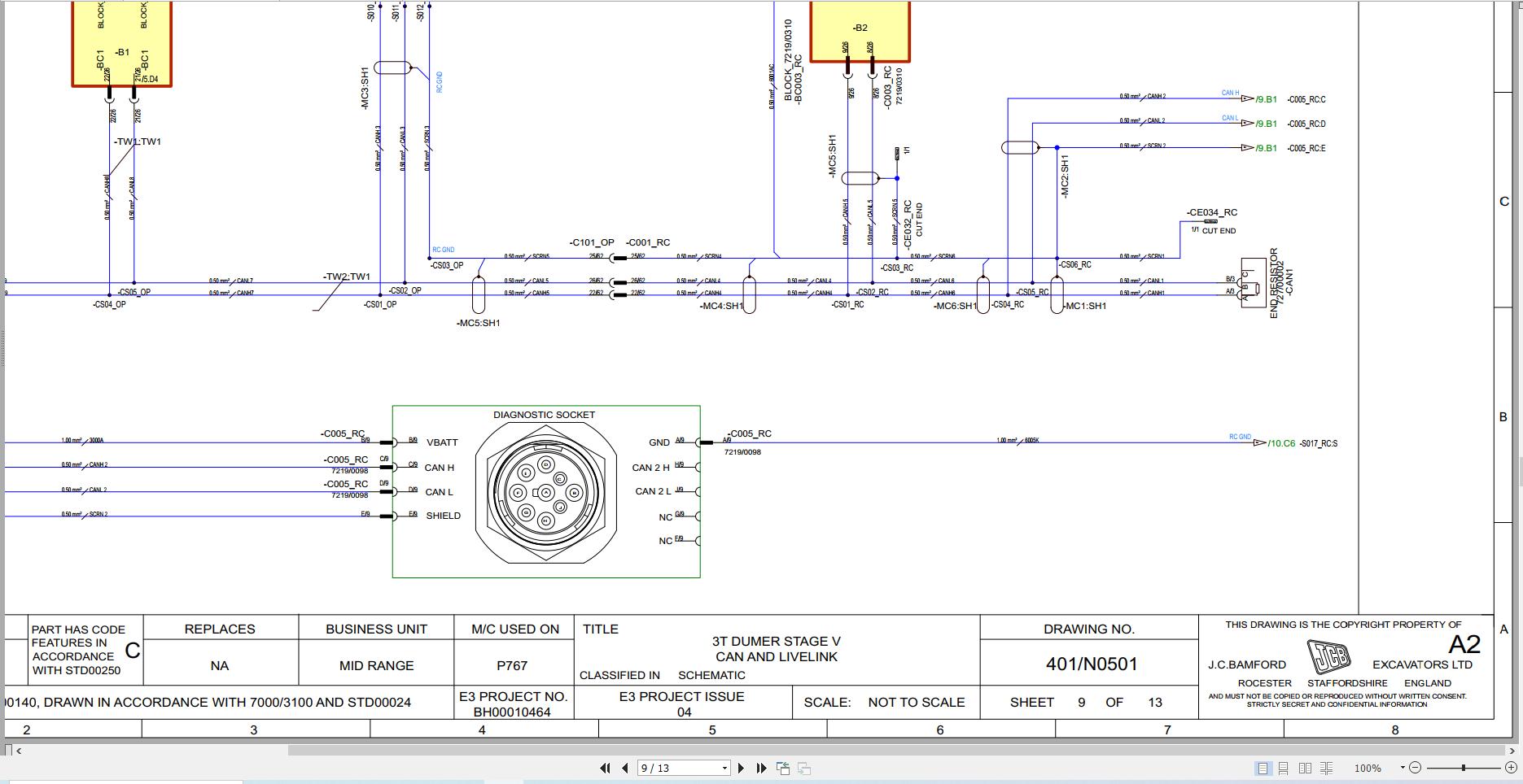 JCB Site Dumper 3T 2 SWIVEL TIP STV JCB 2019 2025 Electrical and Hydraulic Diagram (2)