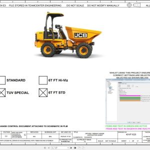JCB Site Dumper 6T 1 SWIVEL TIP T4F JCB 2018 2025 Electrical and Hydraulic Diagram (1)