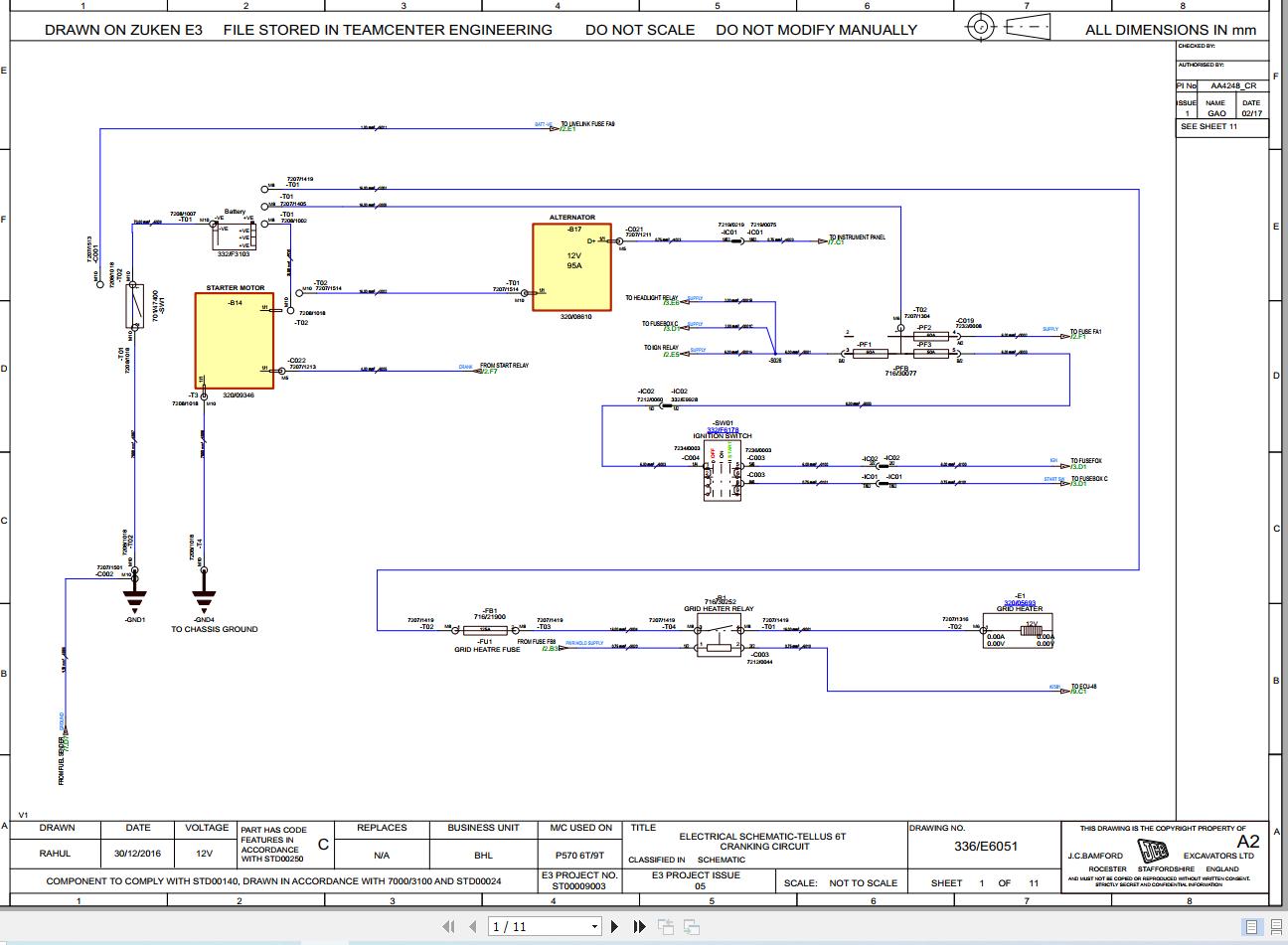 JCB Site Dumper 6TFT T4F SLB 2015 2017 Electrical and Hydraulic Diagram (1)