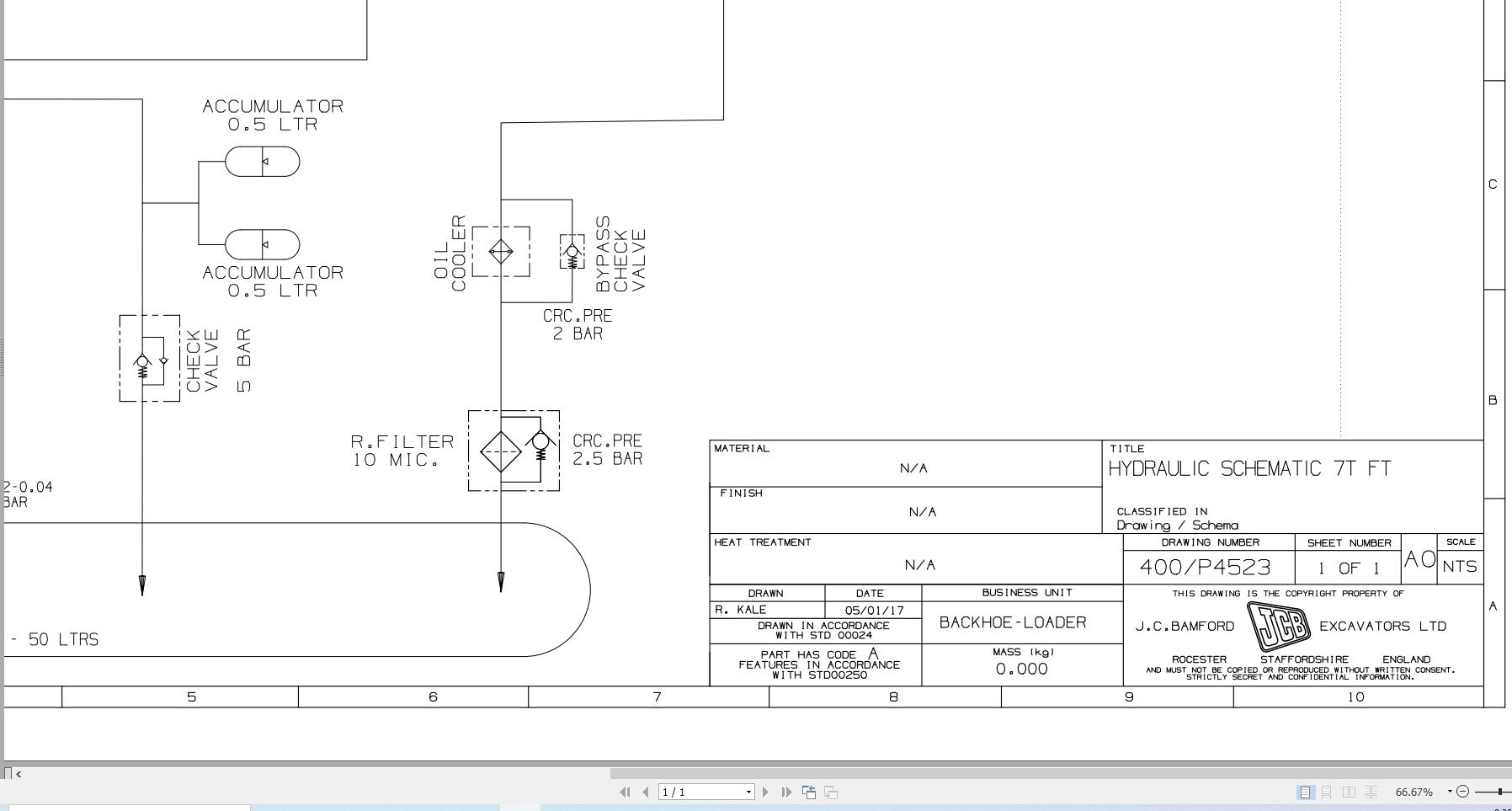 JCB Site Dumper 7T 1 FRONT TIP T4F JCB 2018 2019 Electrical and Hydraulic Diagram (3)