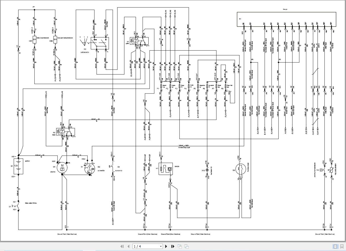 JCB Site Dumper 9TST PSHIFT T4F SLB 2016 2017 Electrical and Hydraulic Diagram (1)
