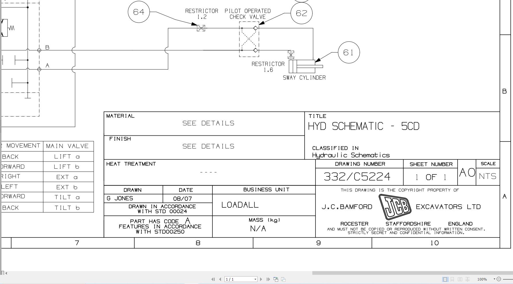 JCB Telehandler 506 36 T4F 2015 Hydraulic Diagram (1)