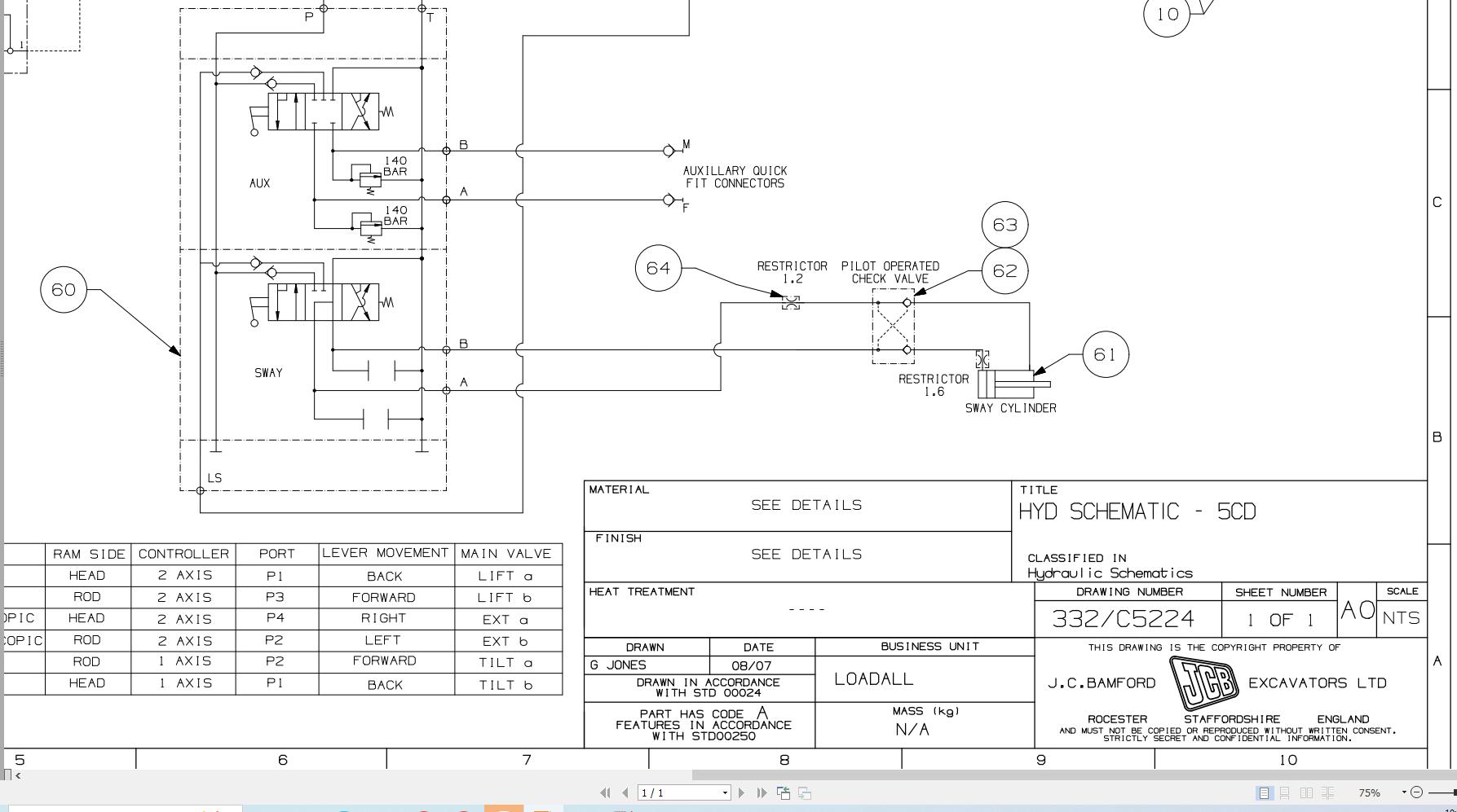 JCB Telehandler 507 42 T4F 55kW 2015 2025 Electrical and Hydraulic Diagram (3)