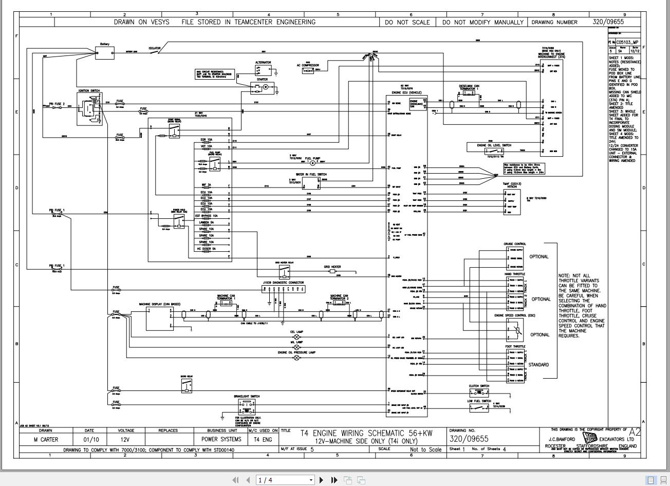 JCB Telehandler 509 23 TC T4F 55kW 2017 2020 Electrical and Hydraulic Diagram (2)