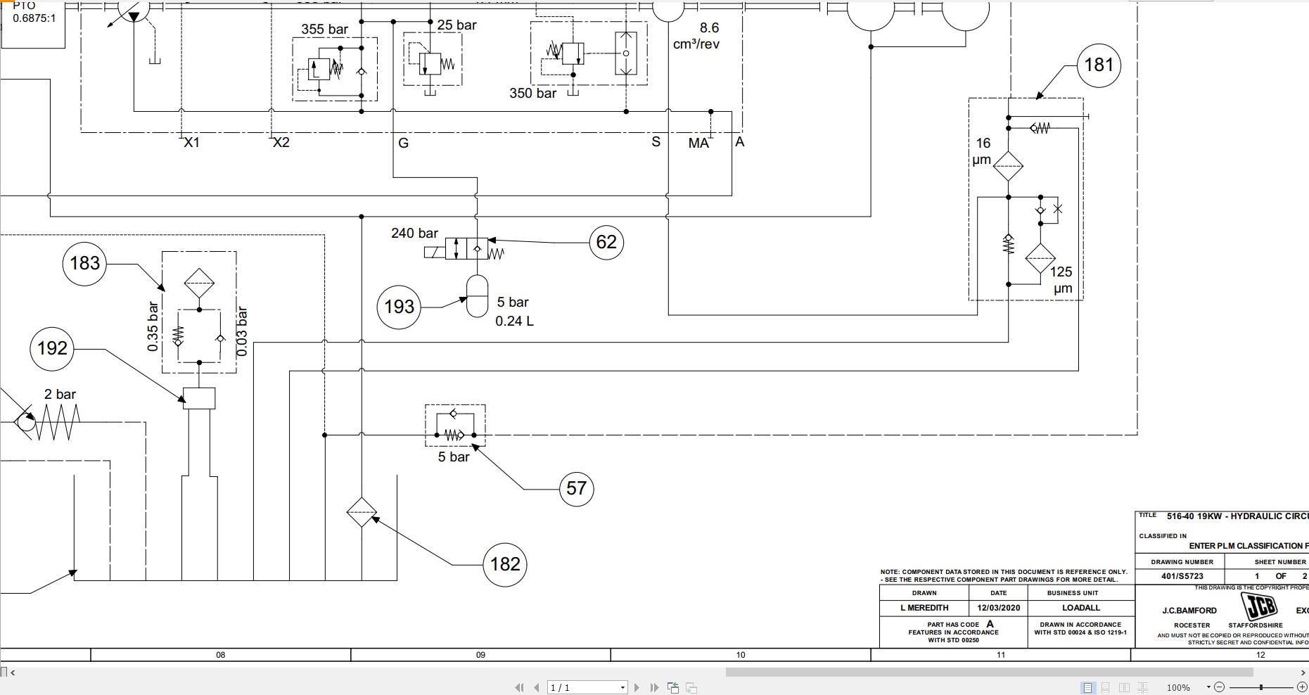 JCB Telehandler 516 40 STV 2021 2022 Electrical and Hydraulic Diagram (3)