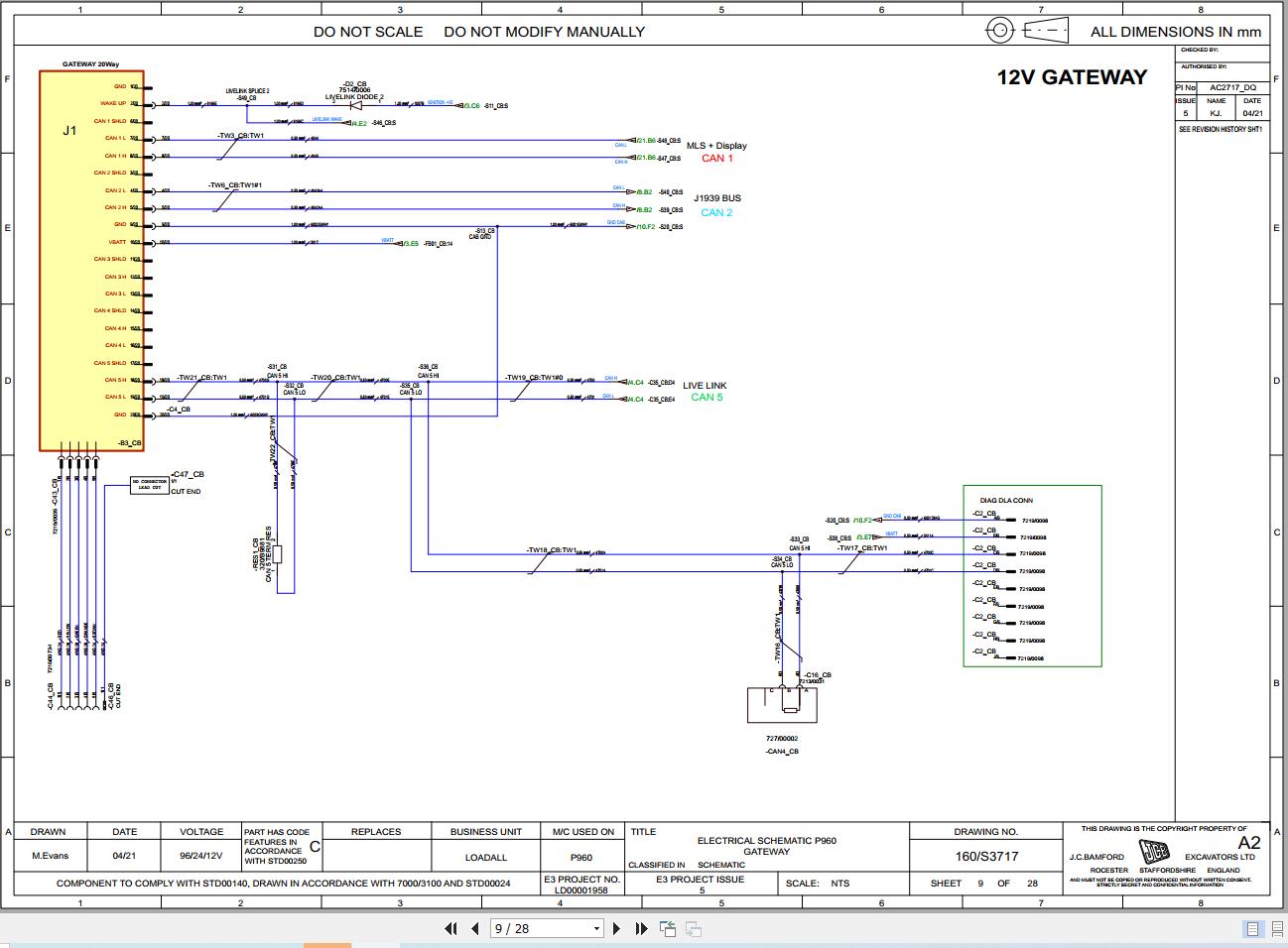 JCB Telehandler 525 60e ELECTRIC 2020 2025 Electrical and Hydraulic Diagram (2)