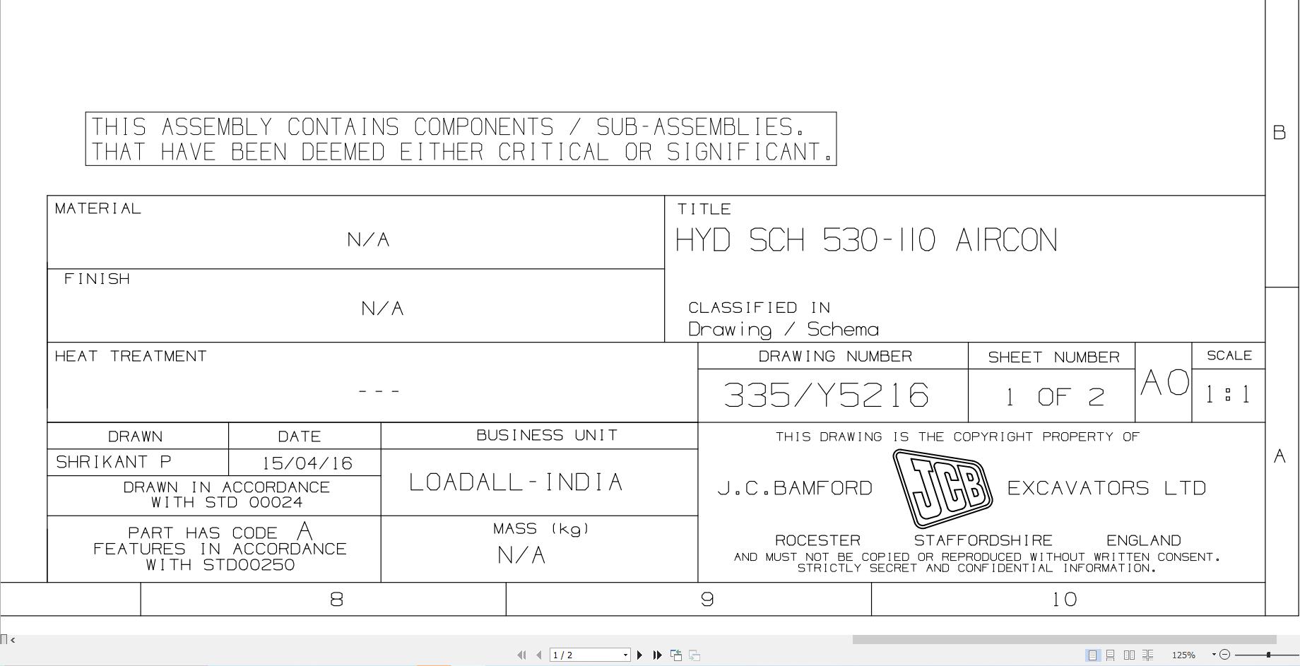 JCB Telehandler 530 110 BS3 HAR 2014 2020 Hydraulic Diagram (1)