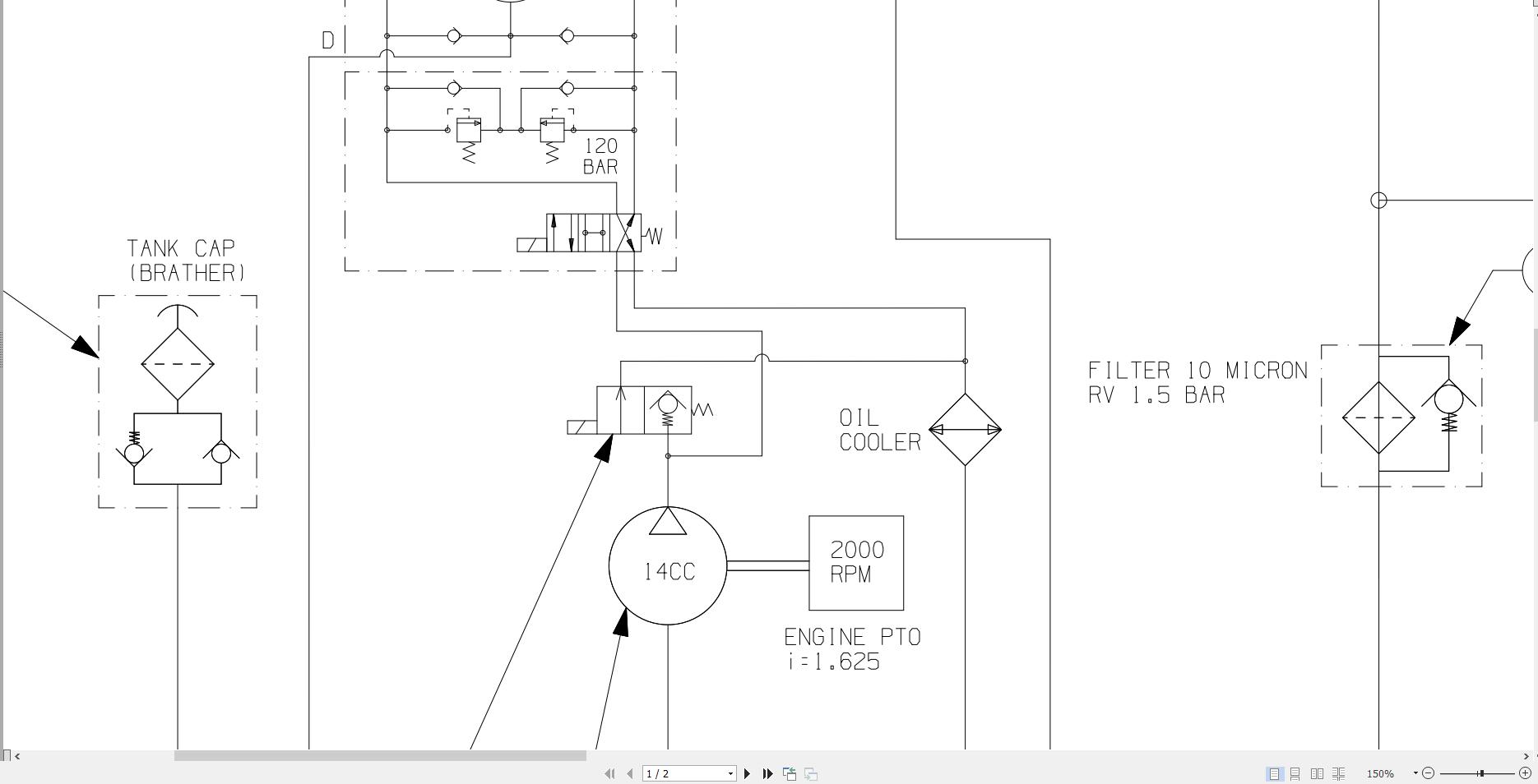 JCB Telehandler 530 110 BS3 HAR 2014 2020 Hydraulic Diagram (2)