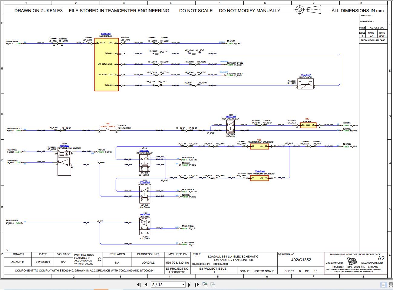 JCB Telehandler 530 110 CEV Stage IV RAJ 2019 2024 Electrical and Hydraulic Diagram (2)