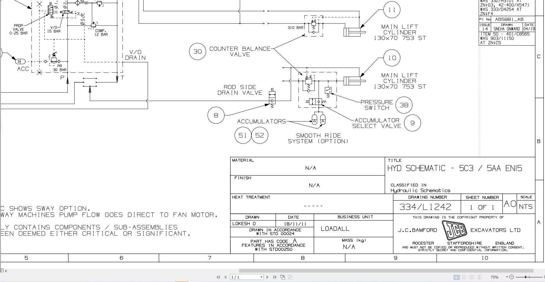 JCB Telehandler 531 70 T4F 3L 2017 2020 Electrical and Hydraulic Diagram (3)