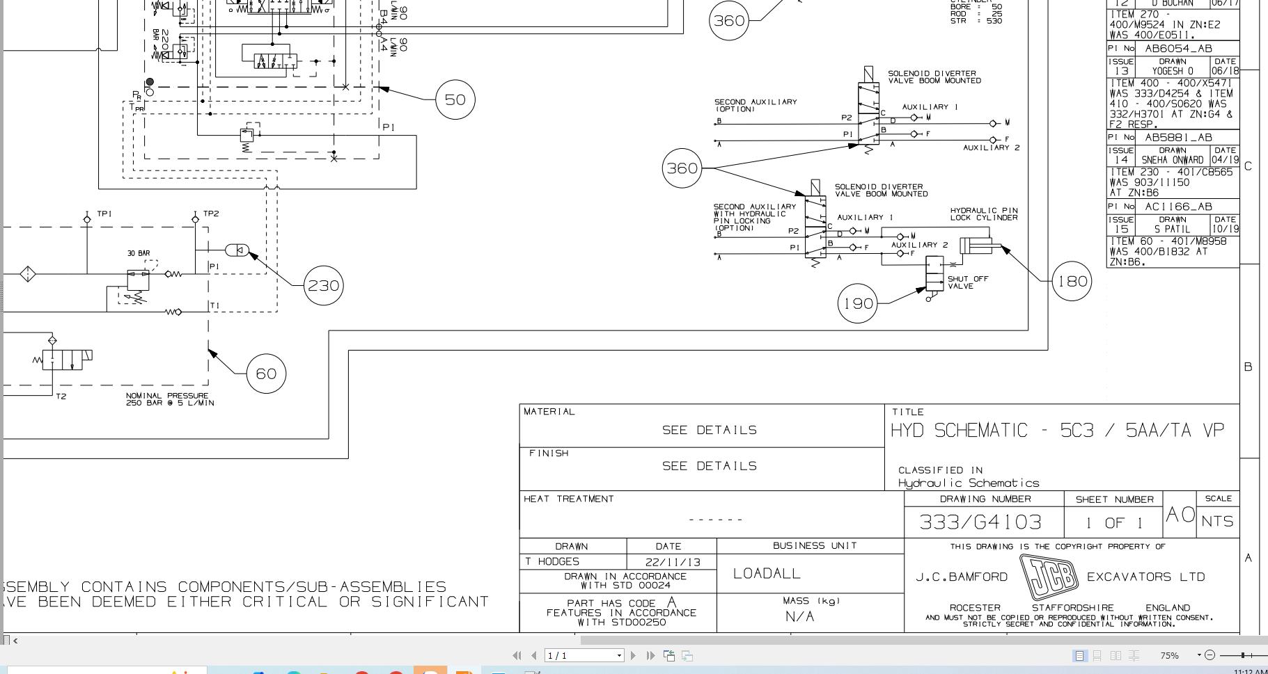 JCB Telehandler 531 70 T4F 55kW 2016 2025 Electrical and Hydraulic Diagram (3)