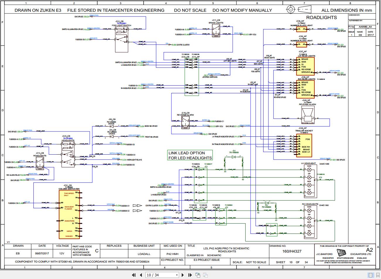 JCB Telehandler 531T70 AG55 T4F 55kW 2016 2017 Electrical and Hydraulic Diagram (2)