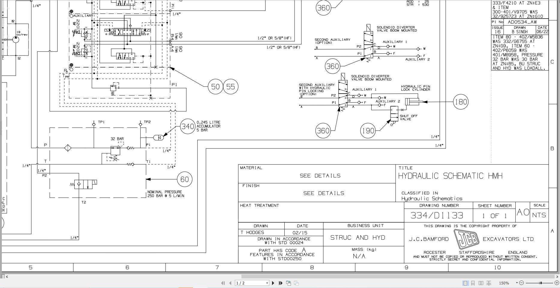 JCB Telehandler 531T70 T4F 2015 2018 Electrical and Hydraulic Diagram (3)