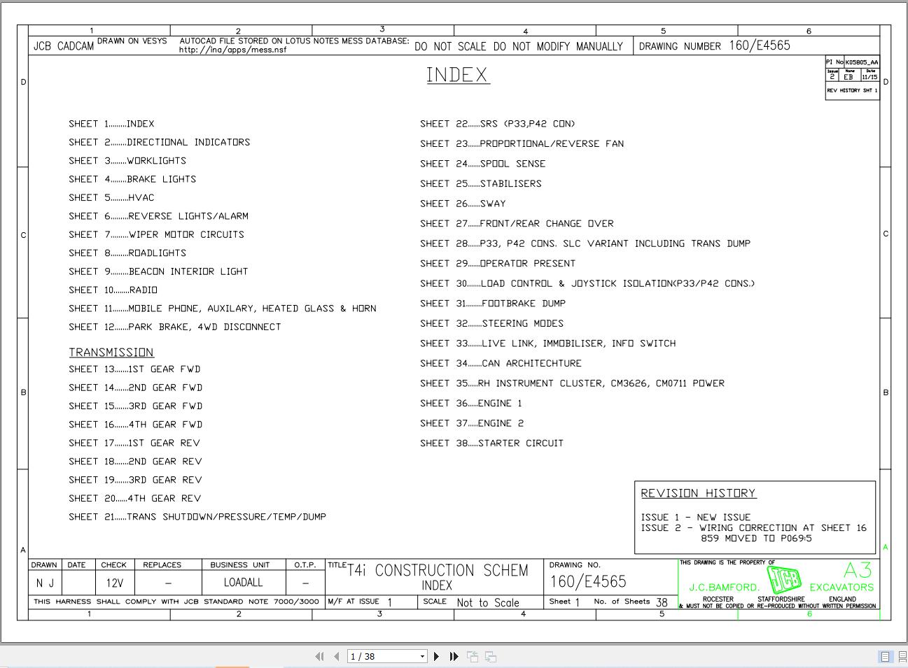 JCB Telehandler 531T70 T4i 2012 2020 Electrical and Hydraulic Diagram (1)