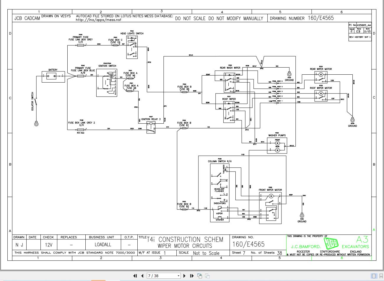 JCB Telehandler 531T70 T4i 2012 2020 Electrical and Hydraulic Diagram (2)