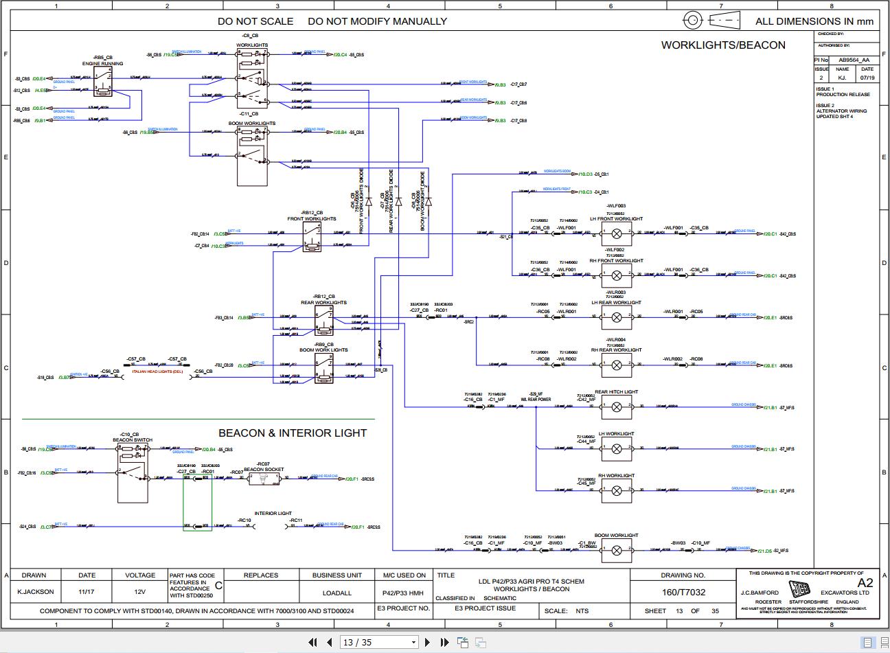 JCB Telehandler 531X70 T4F 2017 2019 Electrical and Hydraulic Diagram (2)