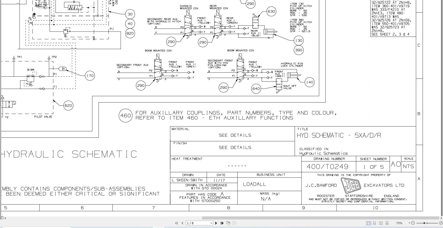 JCB Telehandler 531X70 T4F 2017 2019 Electrical and Hydraulic Diagram (3)