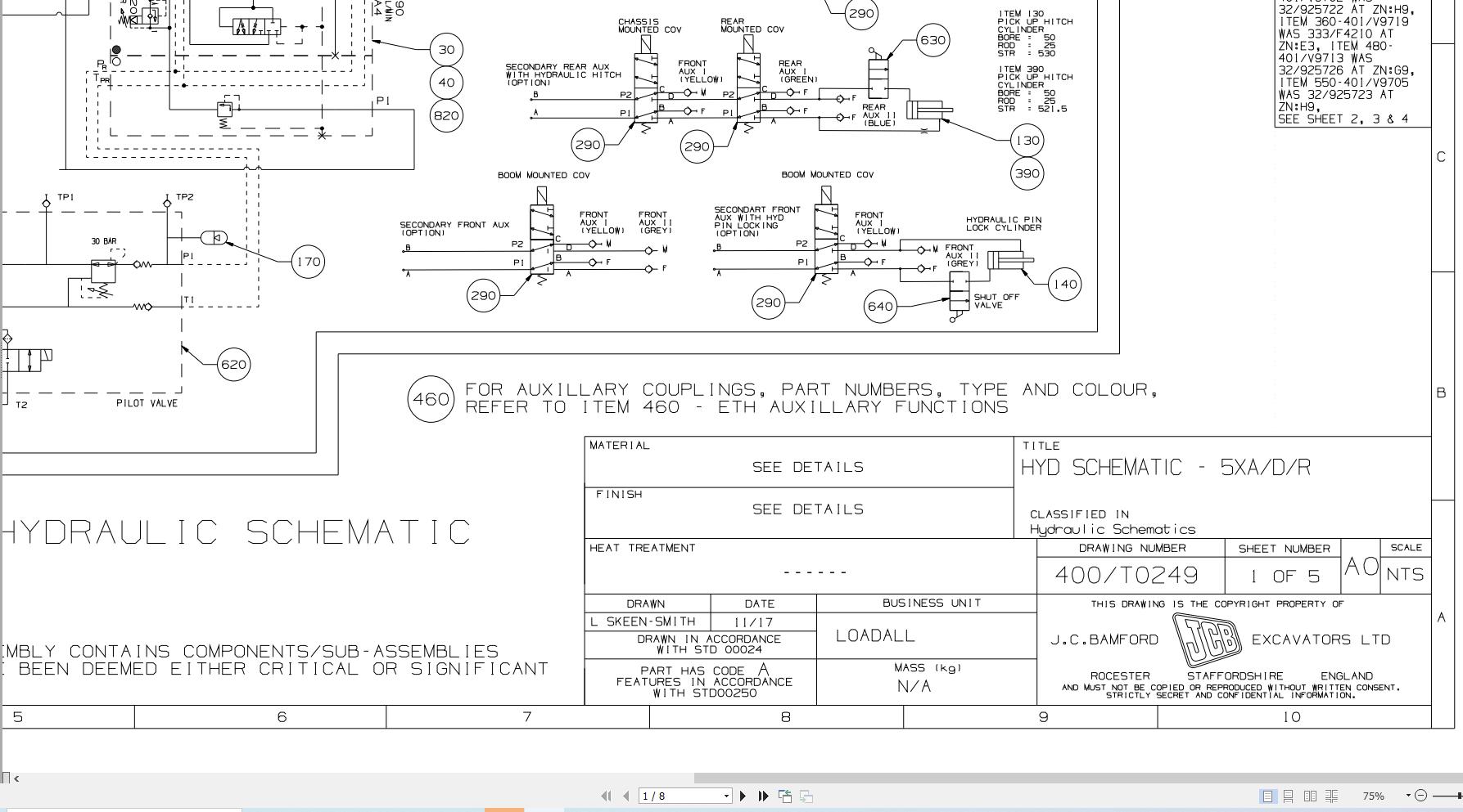 JCB Telehandler 531X70 T4F 55kW 2018 2019 Electrical and Hydraulic Diagram (3)