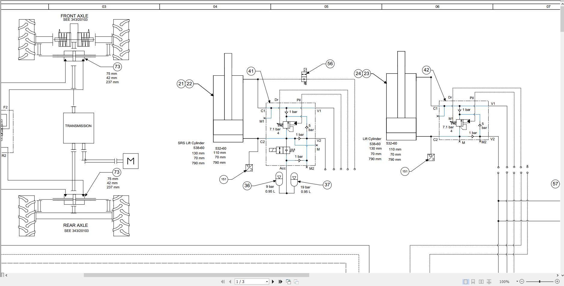JCB Telehandler 532 60 T4F 2021 2025 Electrical and Hydraulic Diagram (3)