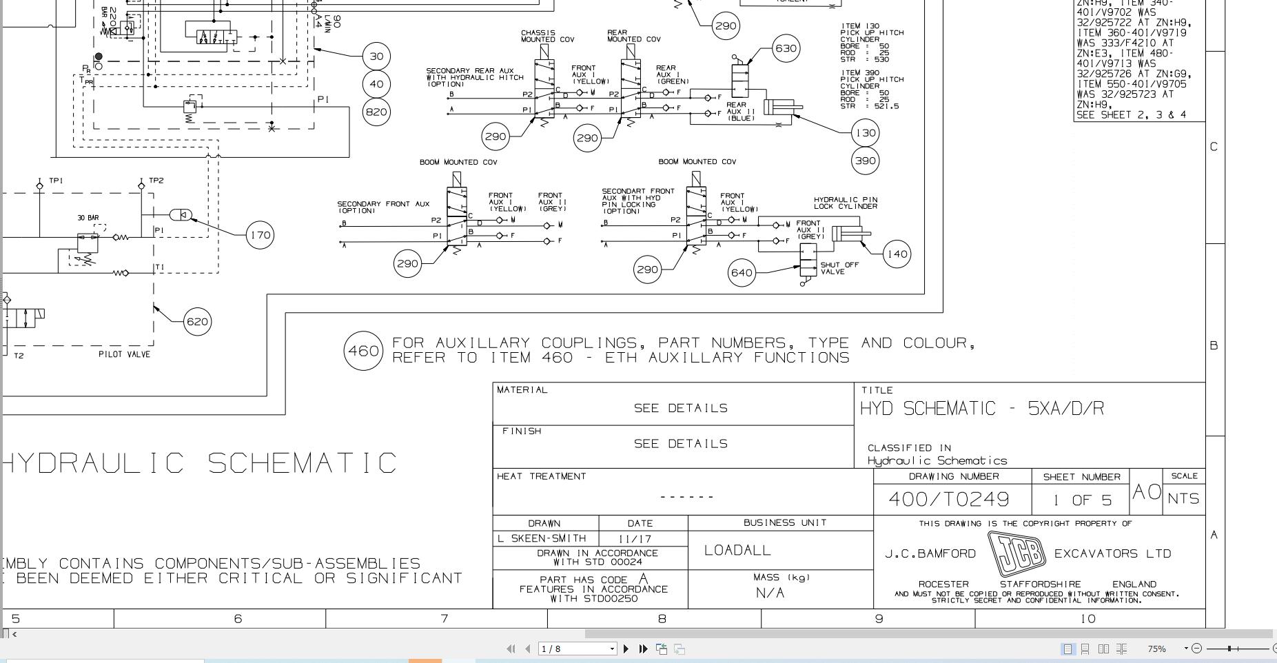 JCB Telehandler 532 70 T4F 2021 2025 Electrical and Hydraulic Diagram (3)