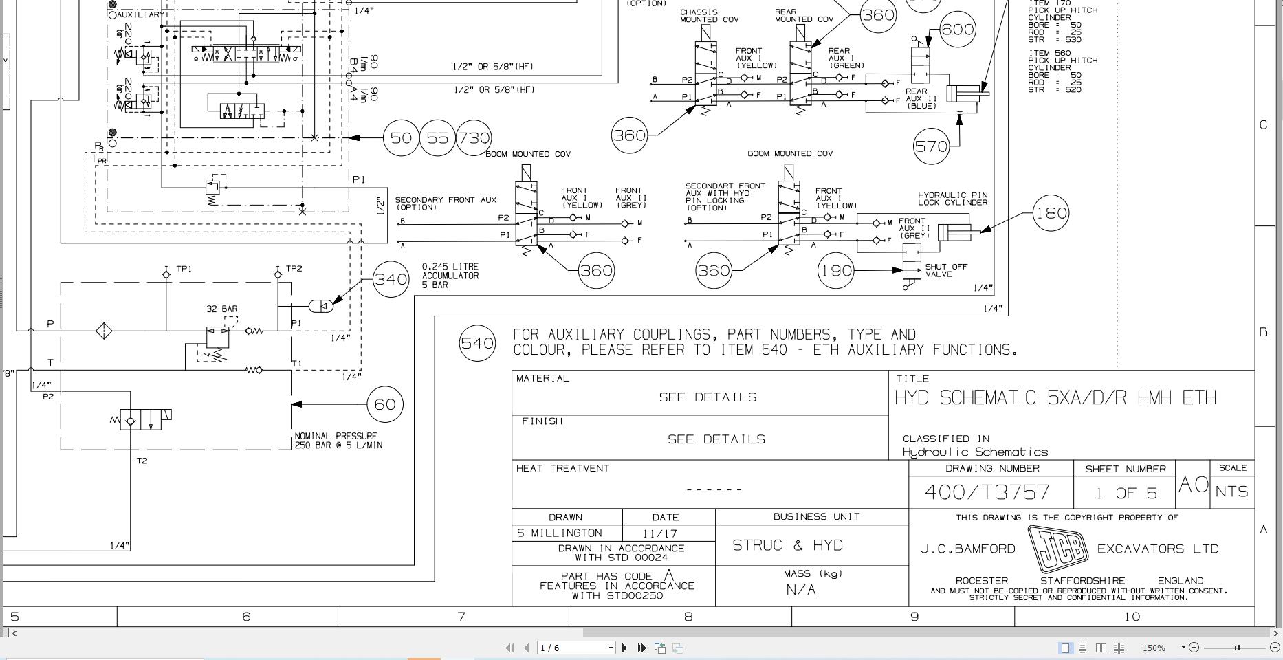 JCB Telehandler 532X70 STV 4.8L 2019 2025 Electrical and Hydraulic Diagram (3)