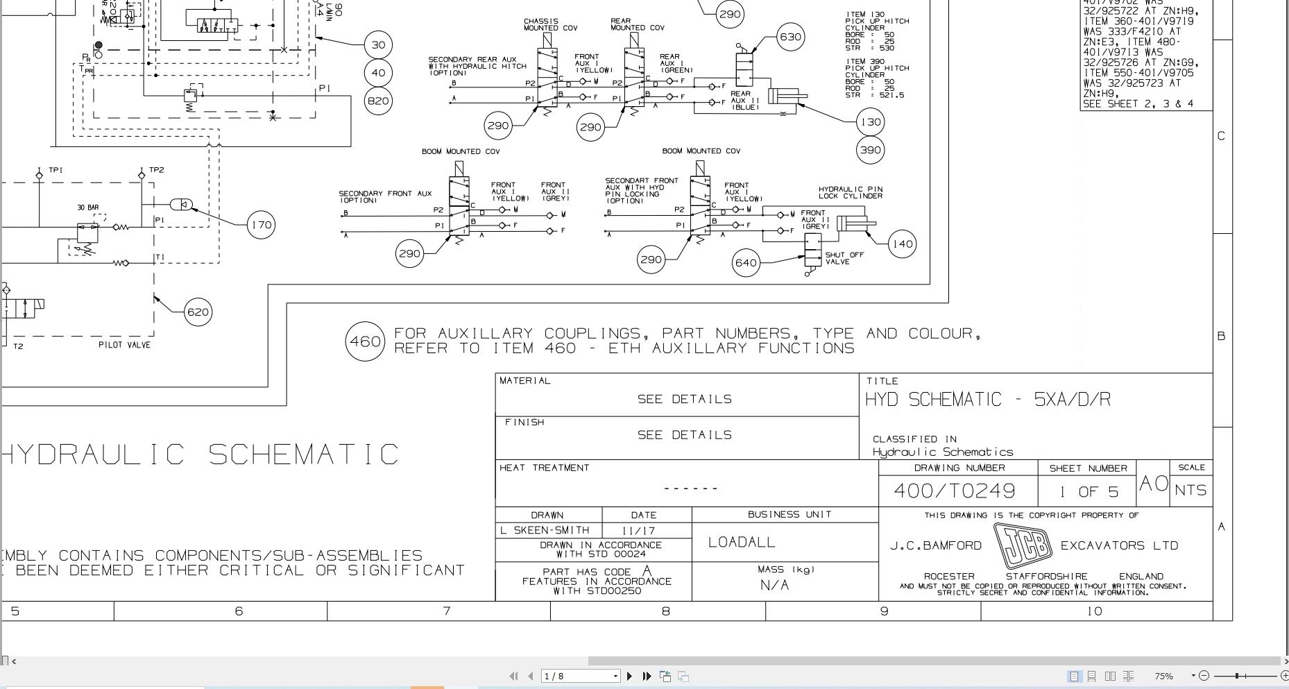 JCB Telehandler 532X70 T4F 2019 2021 Electrical and Hydraulic Diagram (3)