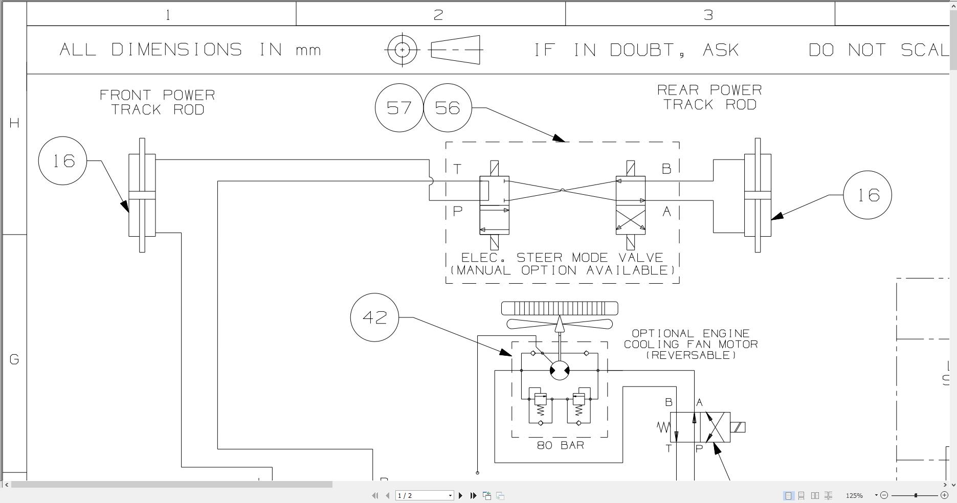 JCB Telehandler 533 105 T0 2002 2003 Hydraulic Diagram (2)
