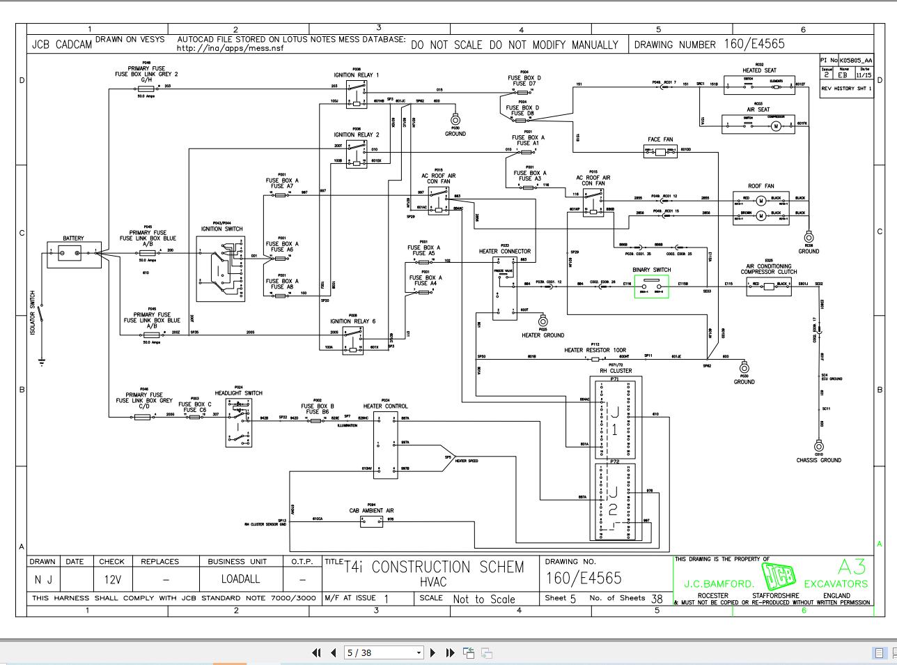 JCB Telehandler 533 105 T4F 55kW 2016 2019 Electrical and Hydraulic Diagram (2)