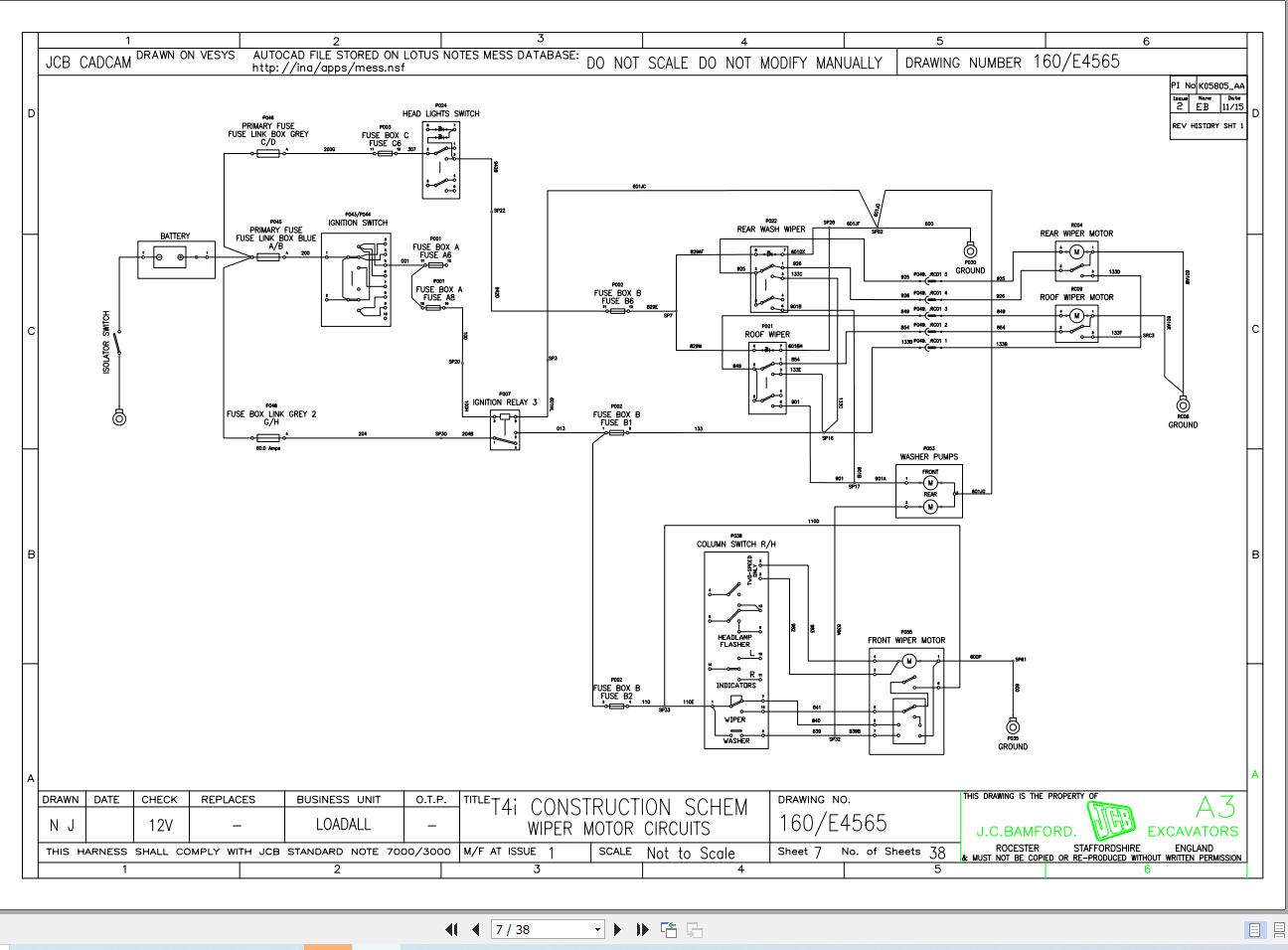 JCB Telehandler 533 105 T4i 2013 2016 Electrical and Hydraulic Diagram (2)
