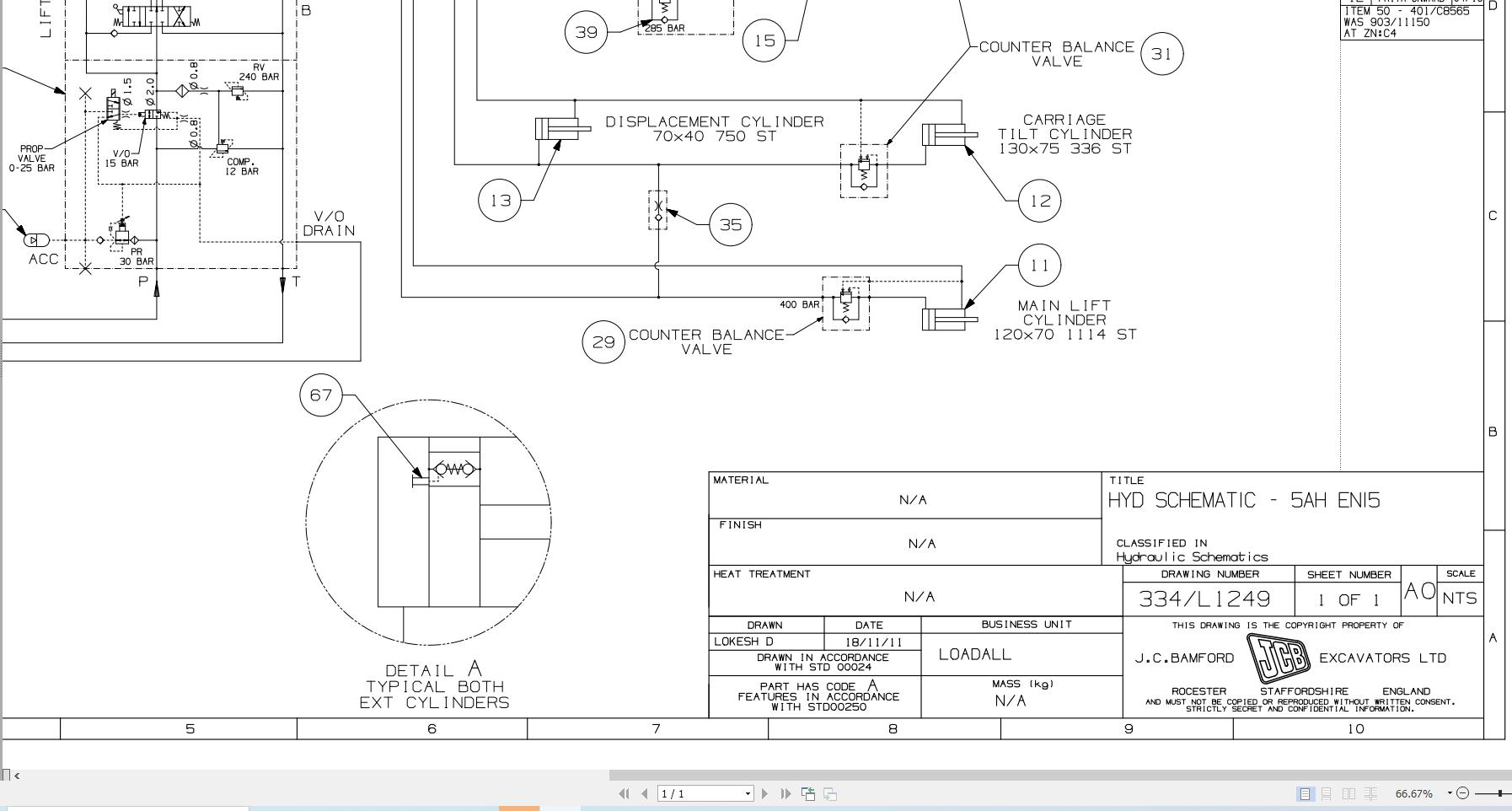 JCB Telehandler 533 105 T4i 2013 2016 Electrical and Hydraulic Diagram (3)