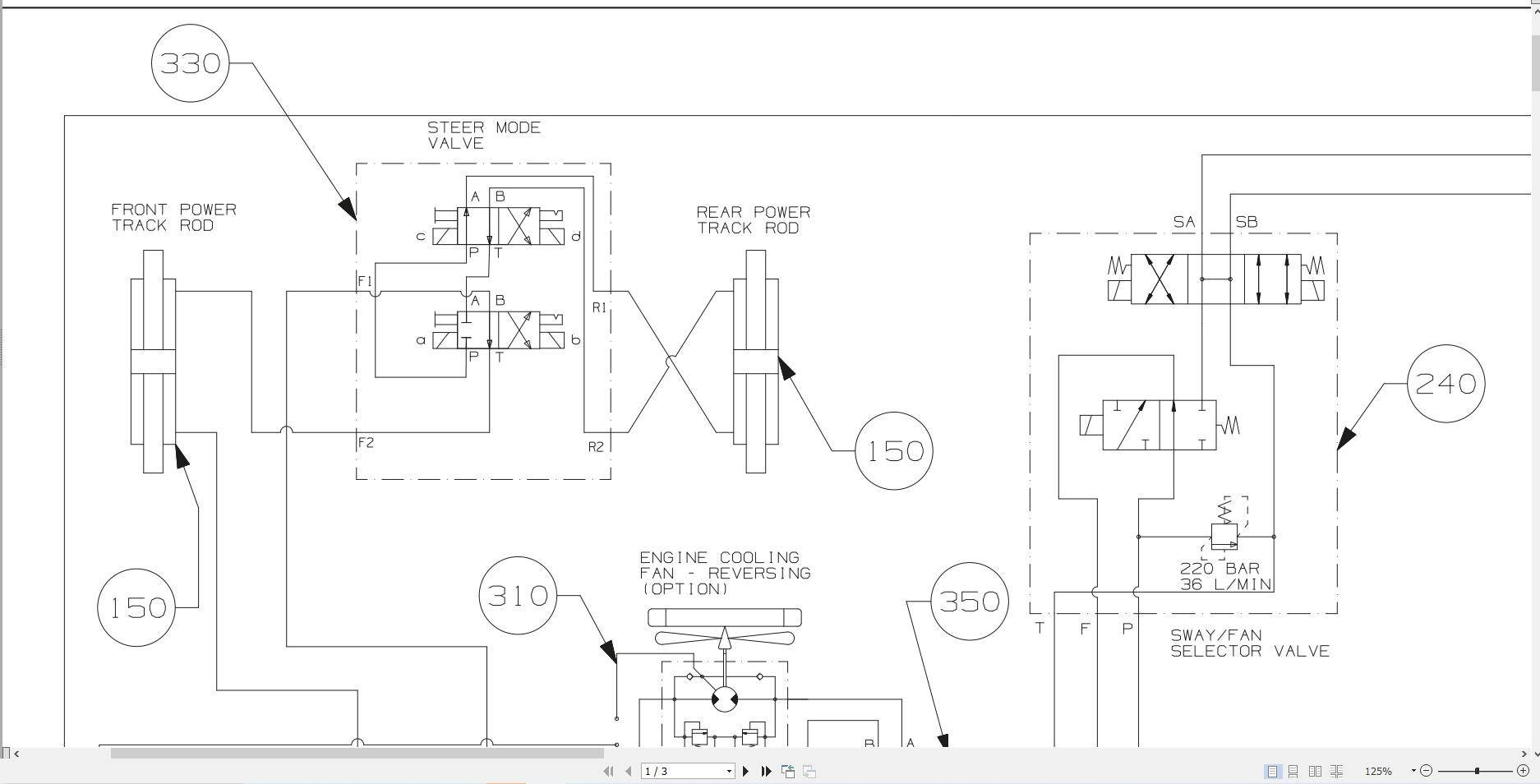 JCB Telehandler 535 125 T2 JCB JCB 2005 2008 Hydraulic Diagram (2)