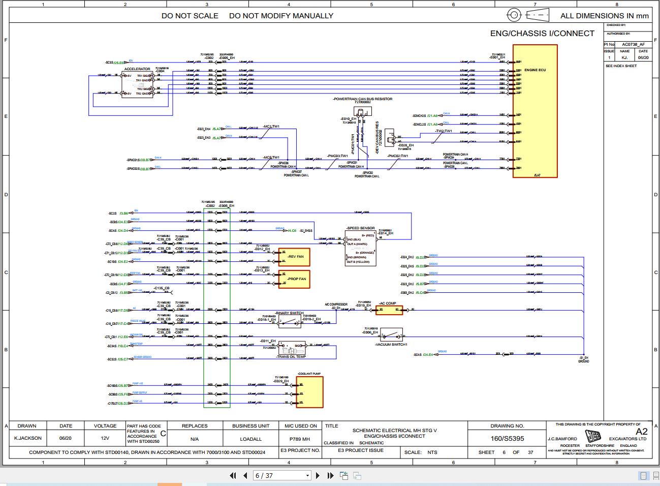 JCB Telehandler 535 95 STV 4.8L 2021 2025 Electrical and Hydraulic Diagram (2)