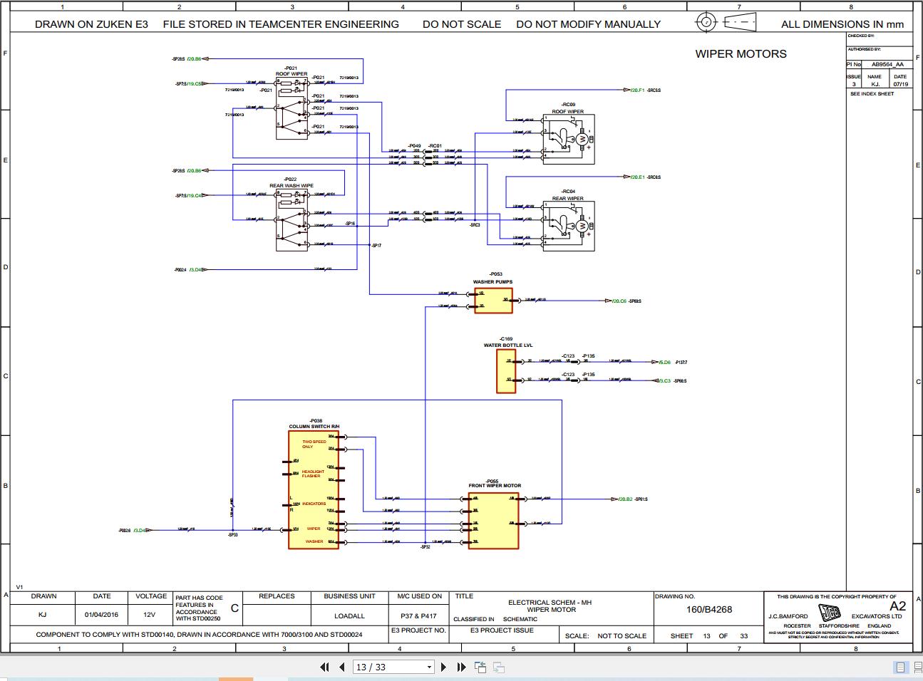 JCB Telehandler 535 95 T4F 2015 2021 Electrical and Hydraulic Diagram (2)