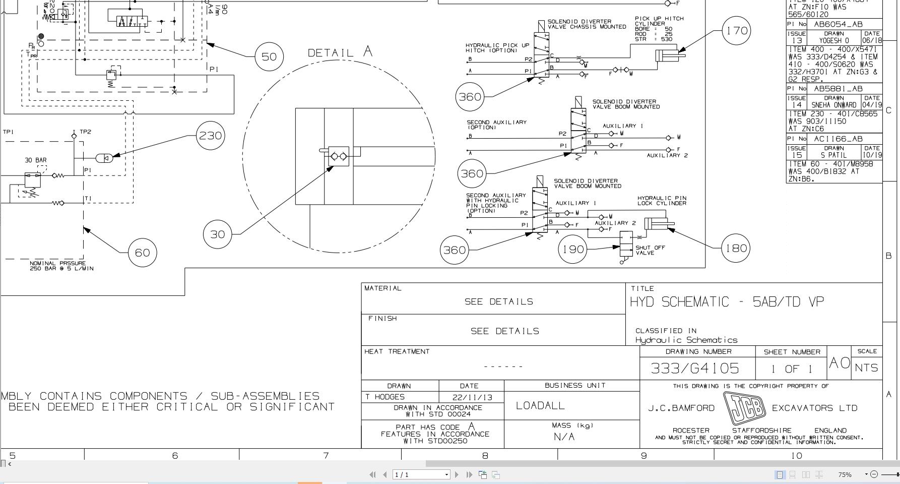 JCB Telehandler 535 95 T4F 3L 2017 2019 Electrical and Hydraulic Diagram (3)