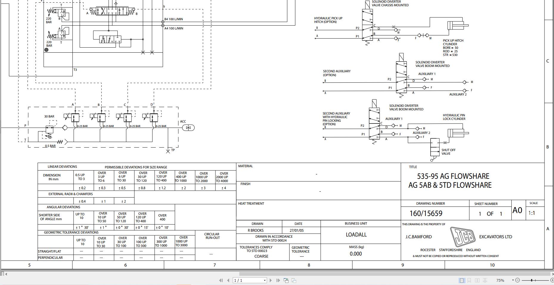 JCB Telehandler 535T95 T2 JCB 2005 2020 Electrical and Hydraulic Diagram (2)