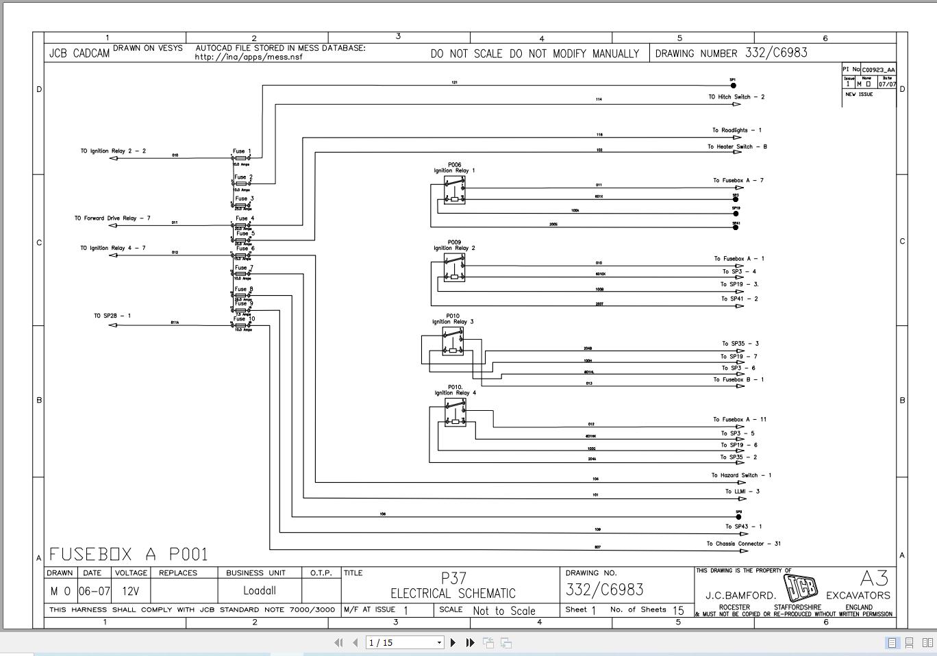 JCB Telehandler 535V125 MP T2 2013 2014 Electrical Diagram (1)
