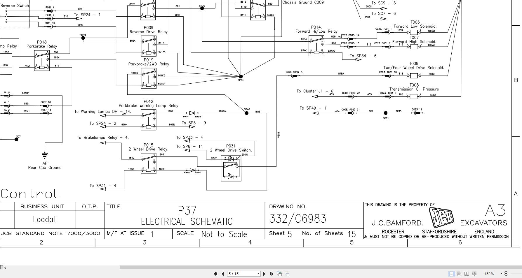 JCB Telehandler 535V125 MP T2 2013 2014 Electrical Diagram (2)