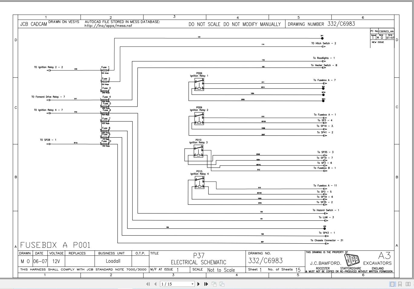 JCB Telehandler 535V125 MP T3 2013 2015 Electrical Diagram (1)
