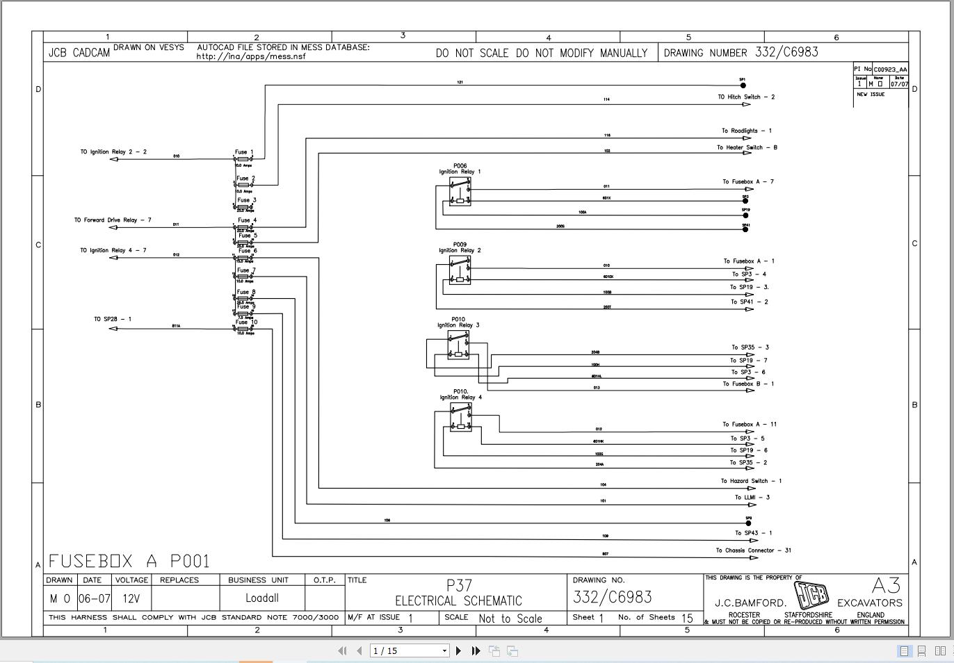 JCB Telehandler 535V125 T2 2007 2024 Electrical and Hydraulic Diagram (1)