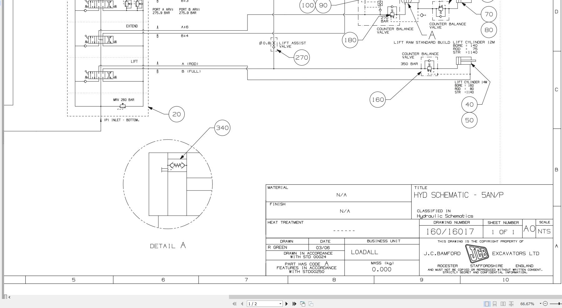 JCB Telehandler 535V125 T2 2007 2024 Electrical and Hydraulic Diagram (2)