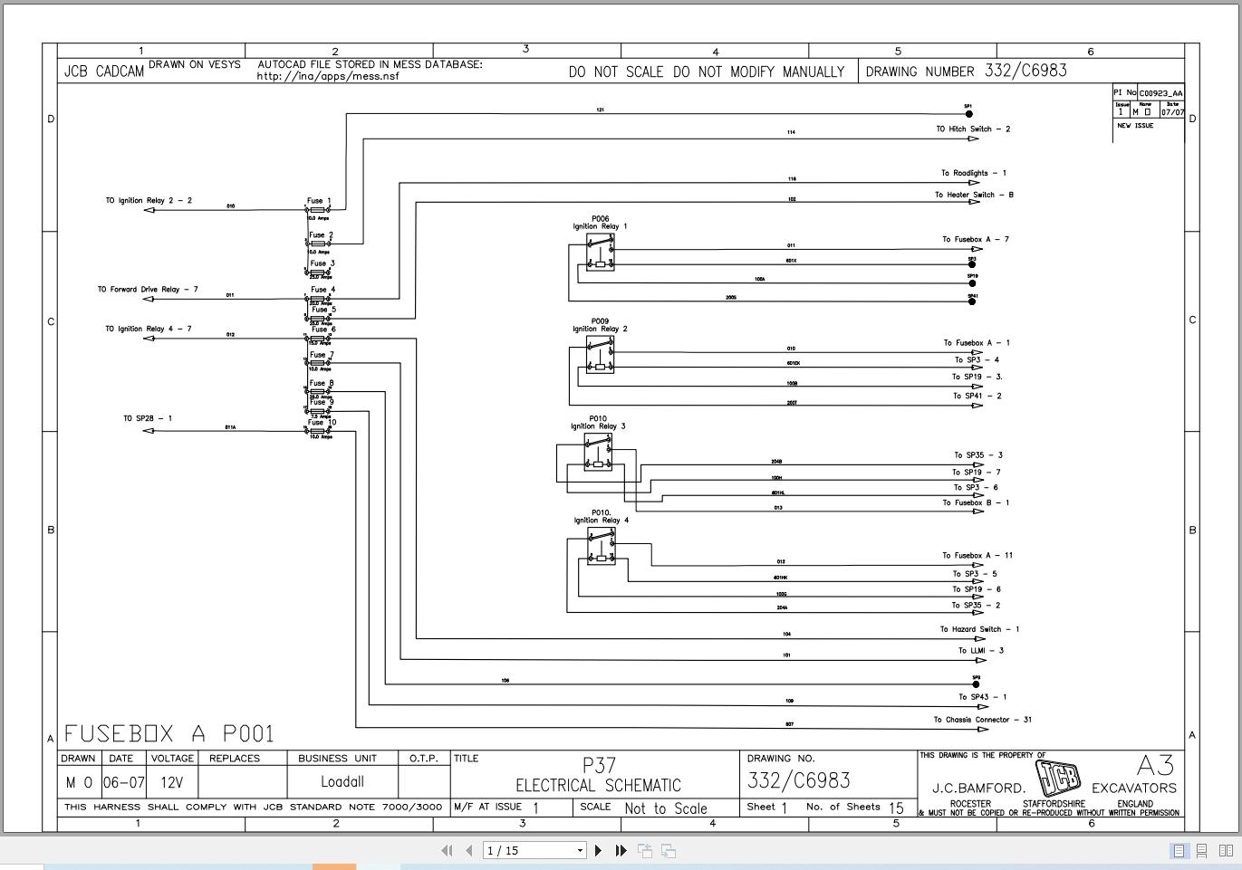 JCB Telehandler 535V125 T3 2007 2014 Electrical and Hydraulic Diagram (1)