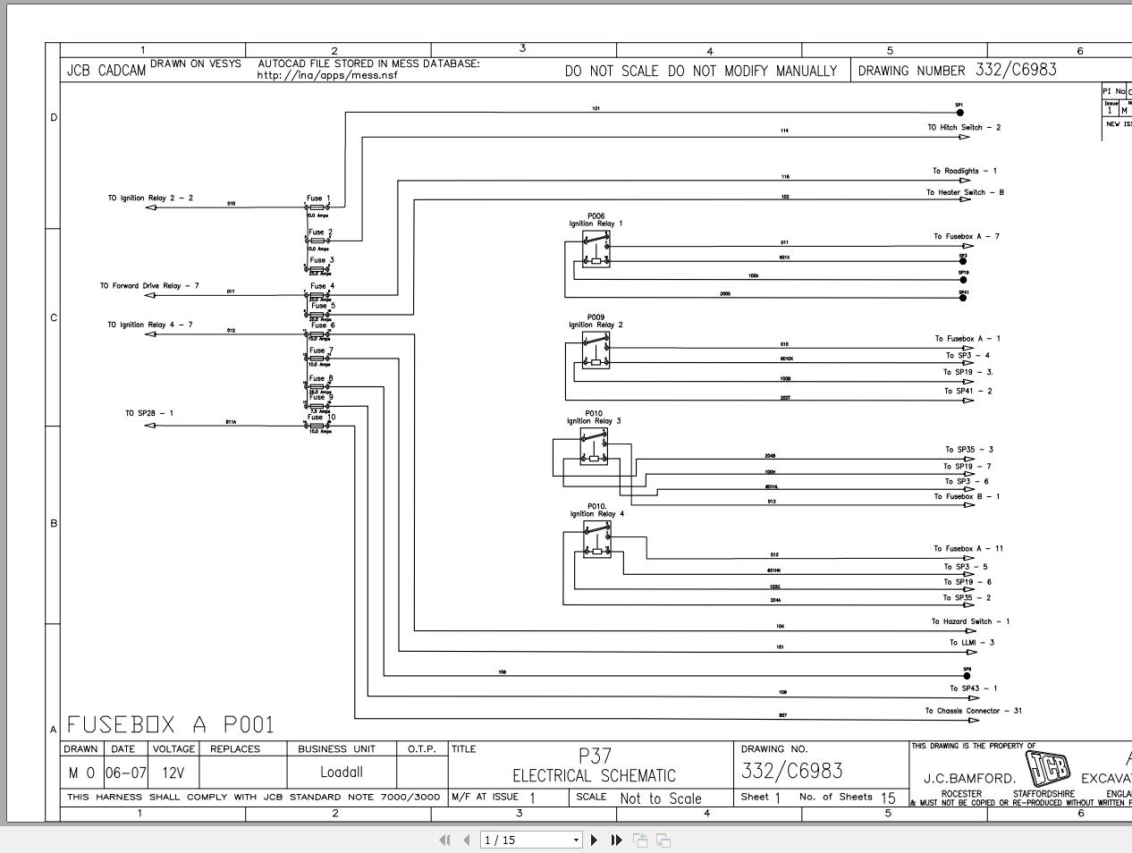 JCB Telehandler 535V140 T2 2007 2016 Electrical and Hydraulic Diagram (1)