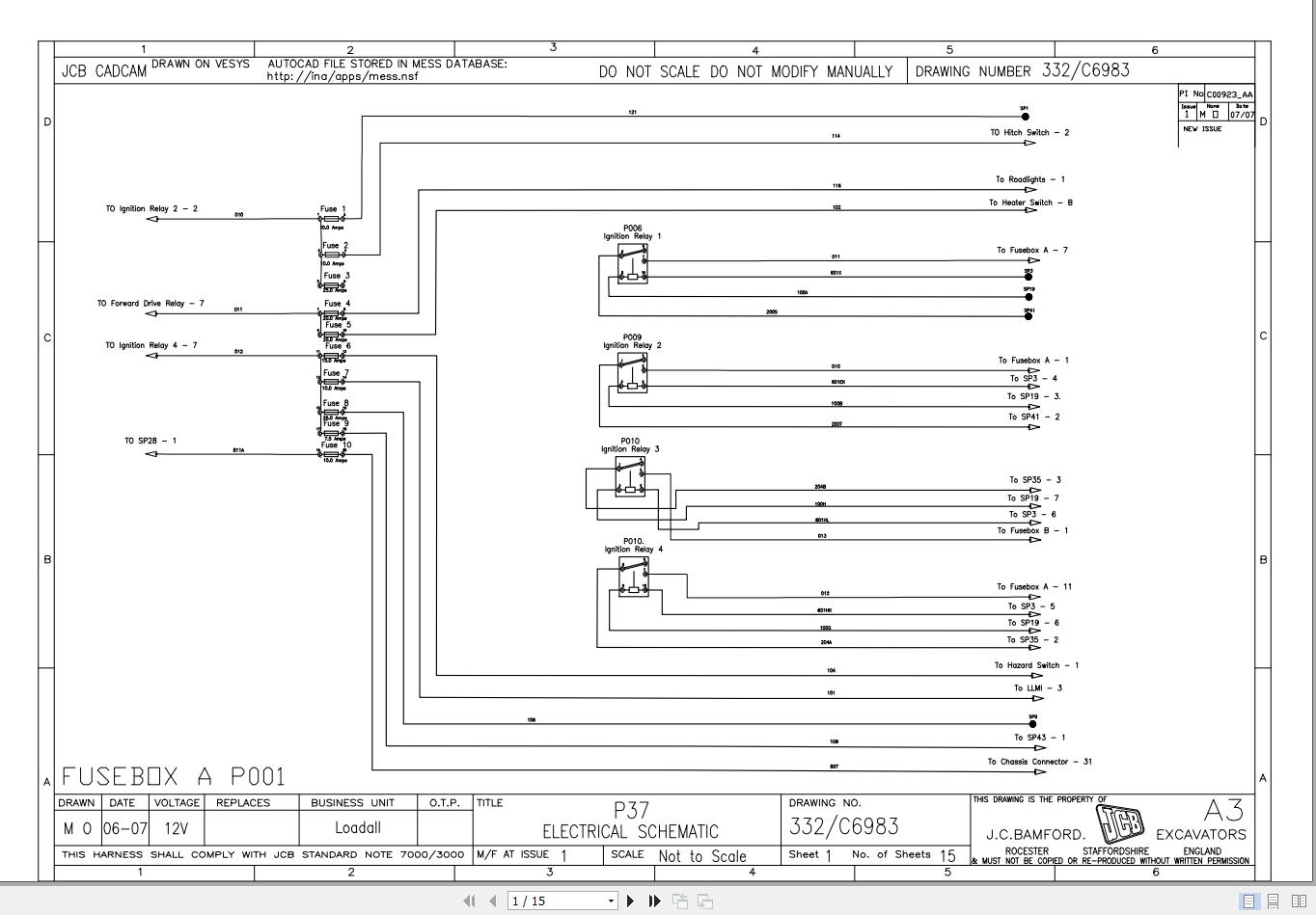 JCB Telehandler 535V140 T3 2007 2022 Electrical and Hydraulic Diagram (1)