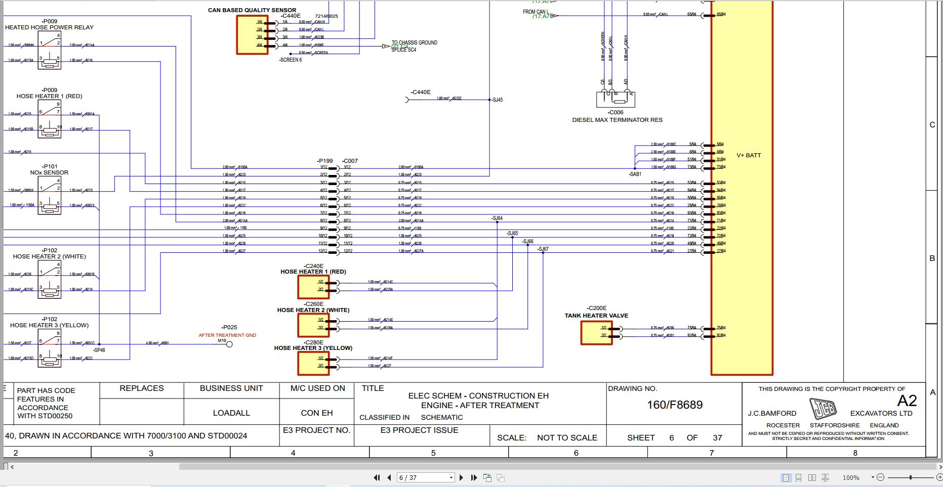 JCB Telehandler 535V140 T4F 2014 2015 Electrical and Hydraulic Diagram (2)