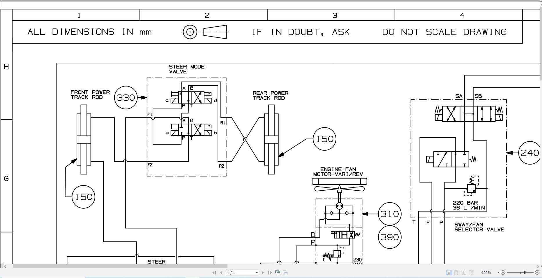 JCB Telehandler 535V140 T4F 55kW 2015 2016 Electrical and Hydraulic Diagram (3)