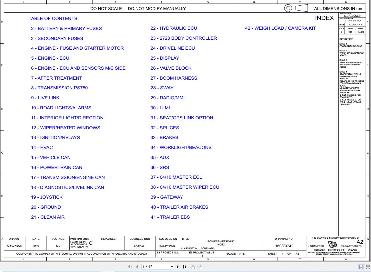 JCB Telehandler 535X95 T4F 2017 2019 Electrical and Hydraulic Diagram (1)