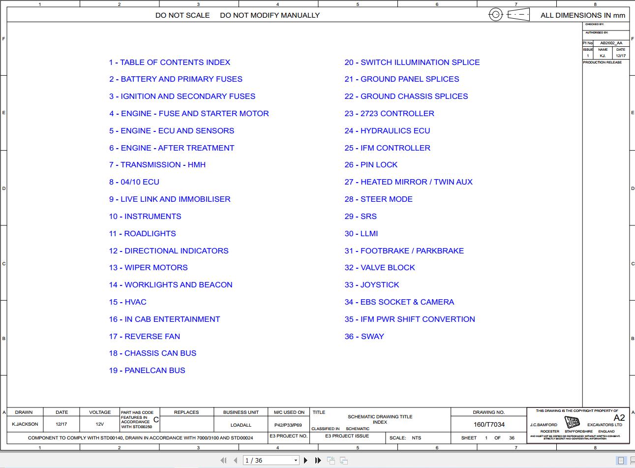 JCB Telehandler 536 60 T4F 2015 2020 Electrical and Hydraulic Diagram (1)