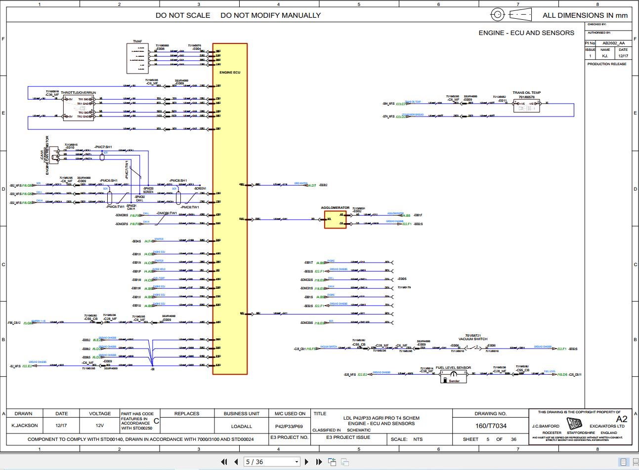 JCB Telehandler 536 60 T4F 2015 2020 Electrical and Hydraulic Diagram (2)
